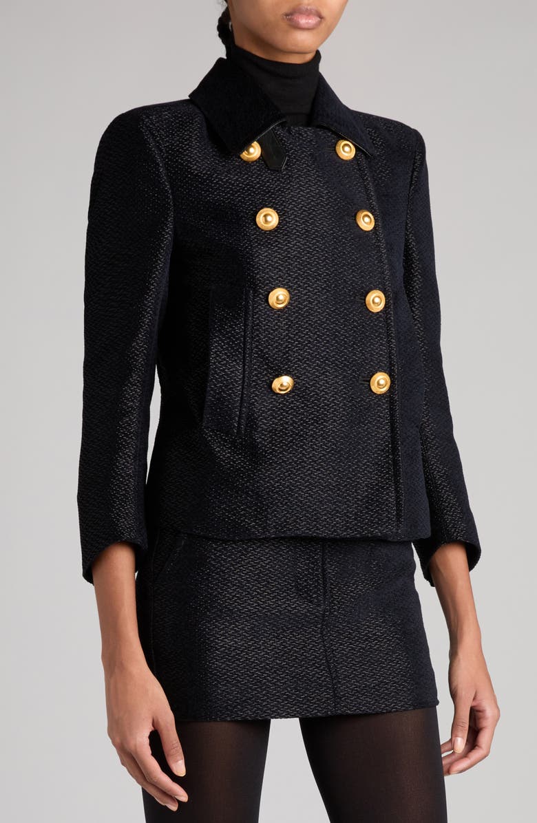 TOM FORD Double Breasted Bouclé Jacket, Alternate, color,