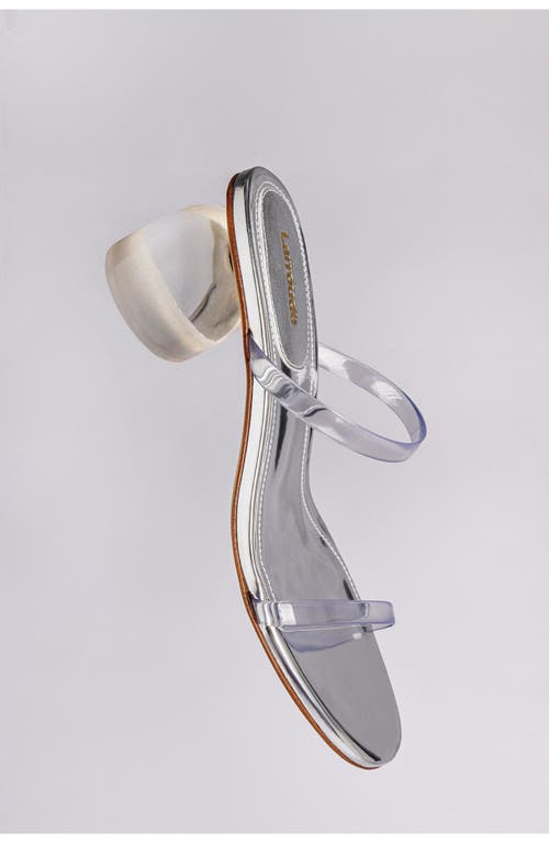 Larroude Larroudé Dew Drop Mule In Silver