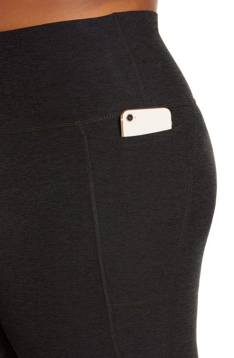 Beyond Yoga Out of Pocket High Waist Leggings, Alternate, color, Darkest Night