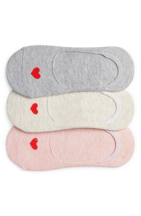 Secret Heart Embroidered No Show Socks