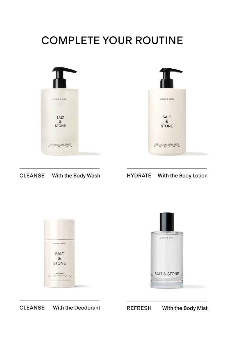 SALT & STONE Neroli & Basil Body Wash, Alternate, color, Regular