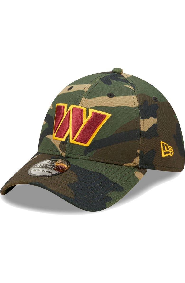 New Era Men's New Era Camo Washington Commanders Logo 39THIRTY Flex Hat, Alternate, color,