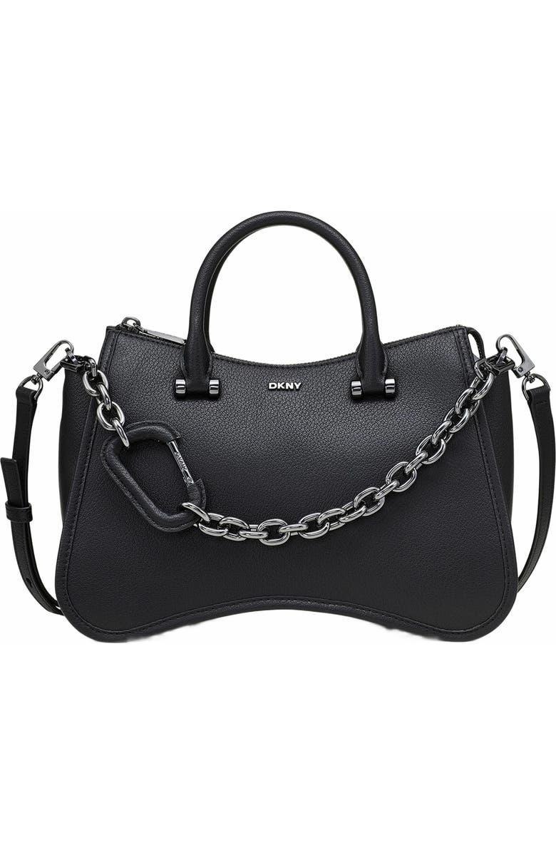 DKNY Adria Satchel, Main, color, Black/Gunmetal