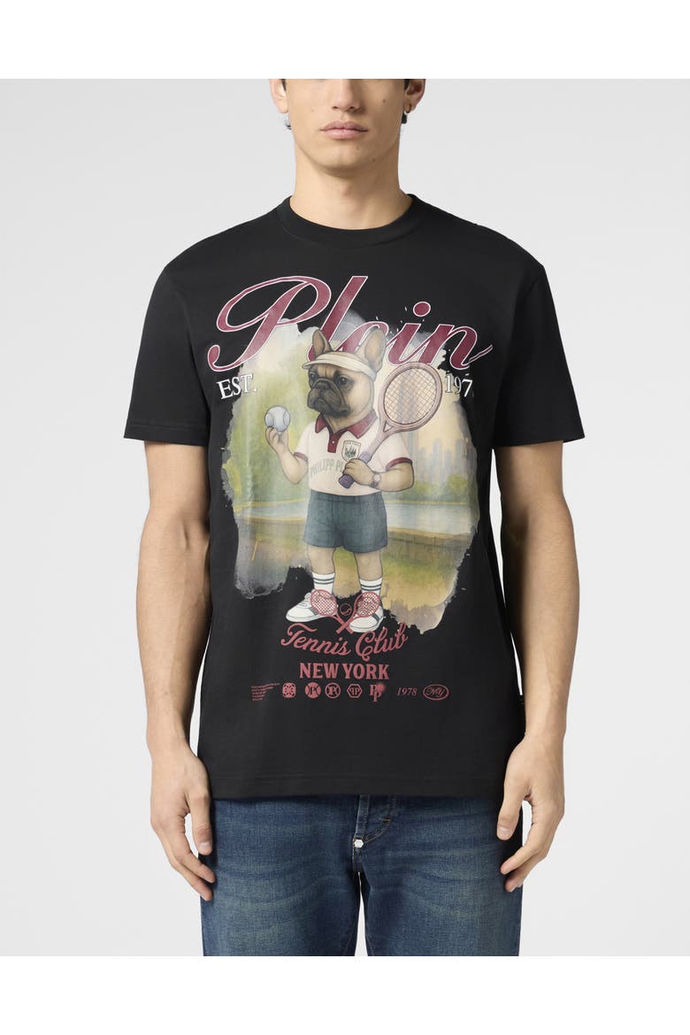 Round Neck T-Shirt New York Tennis Men, Main, color, black