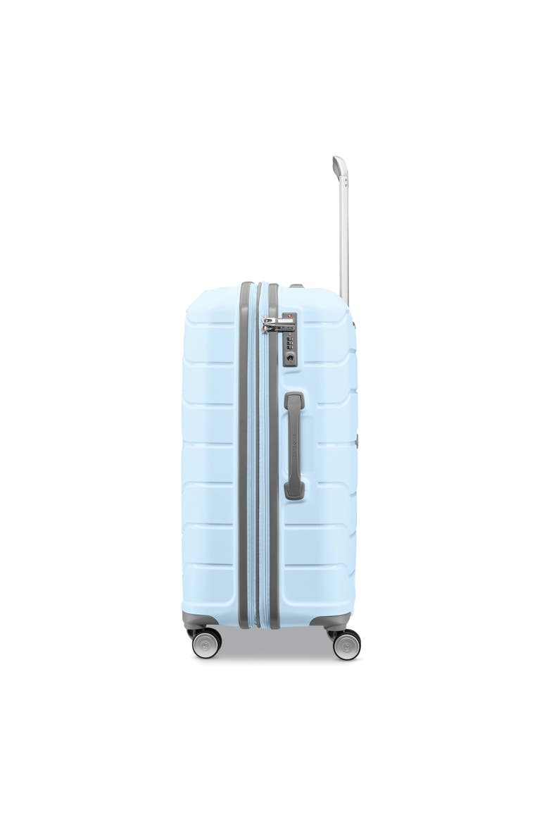 Freeform Hardside Expandable 24" Medium Checked Spinner Luggage, Alternate, color, Sky Blue