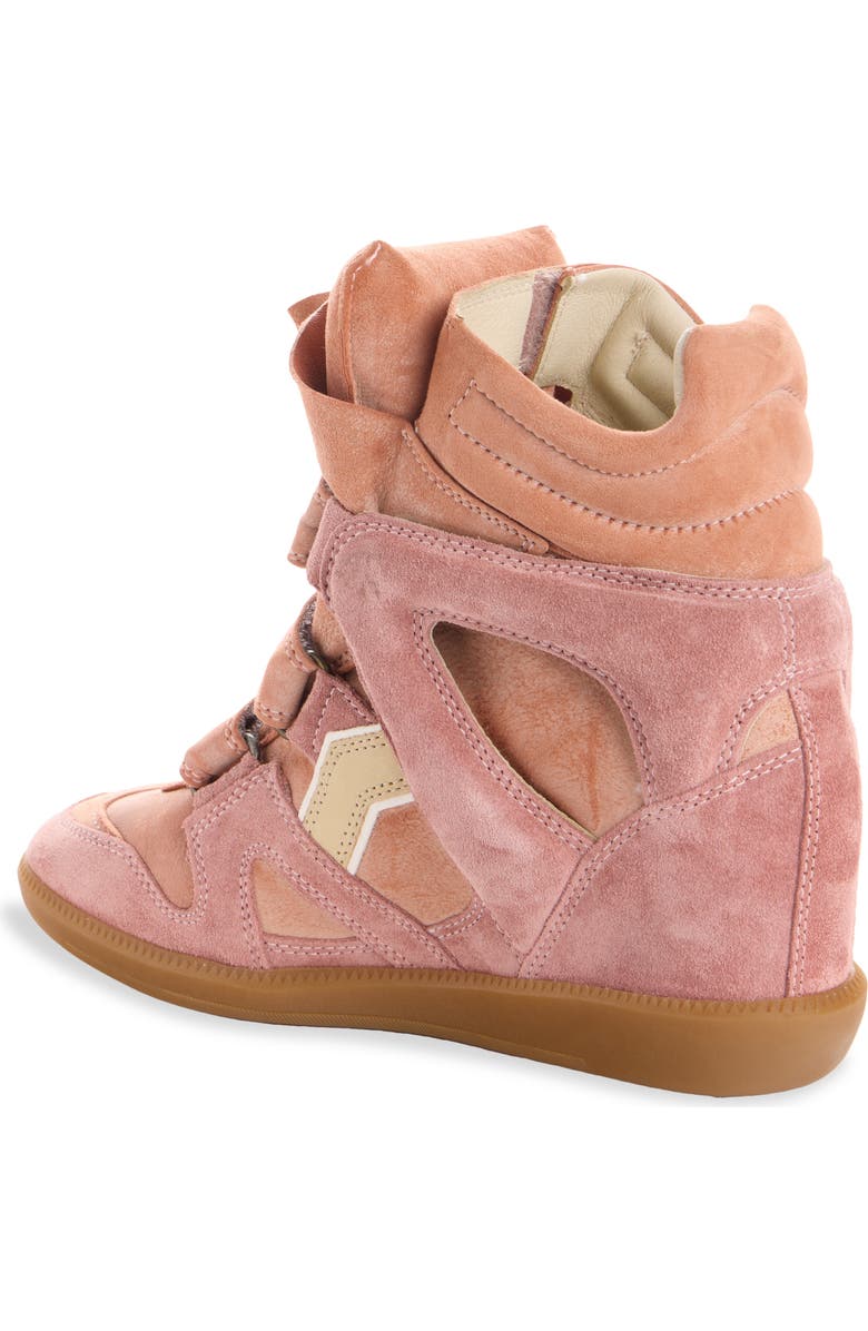 Isabel Marant Bekett Hidden Wedge High Top Sneaker, Alternate, color, Disy Desert Pink/ Sunset Clay