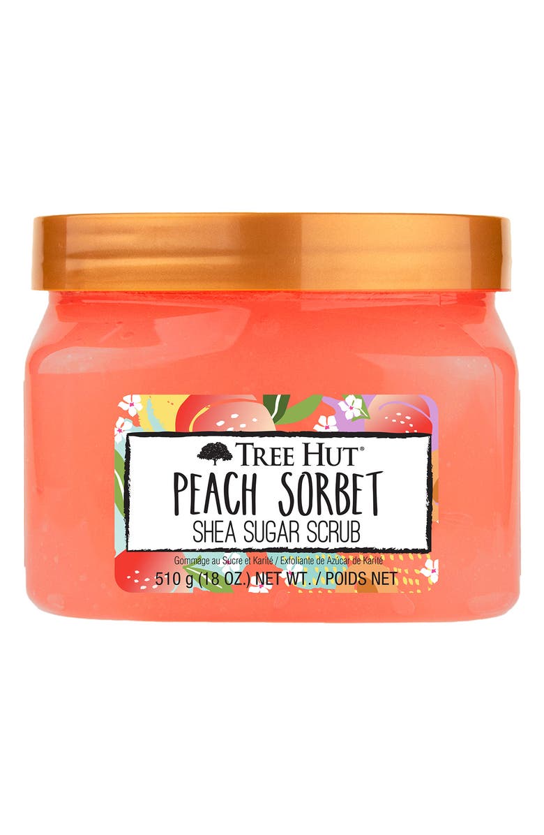 Tree Hut Peach Sorbet Shea Sugar Scrub, Main, color,