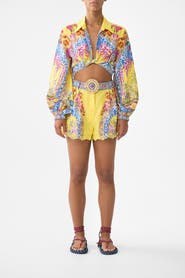 Camilla Cropped Wrap Shirt