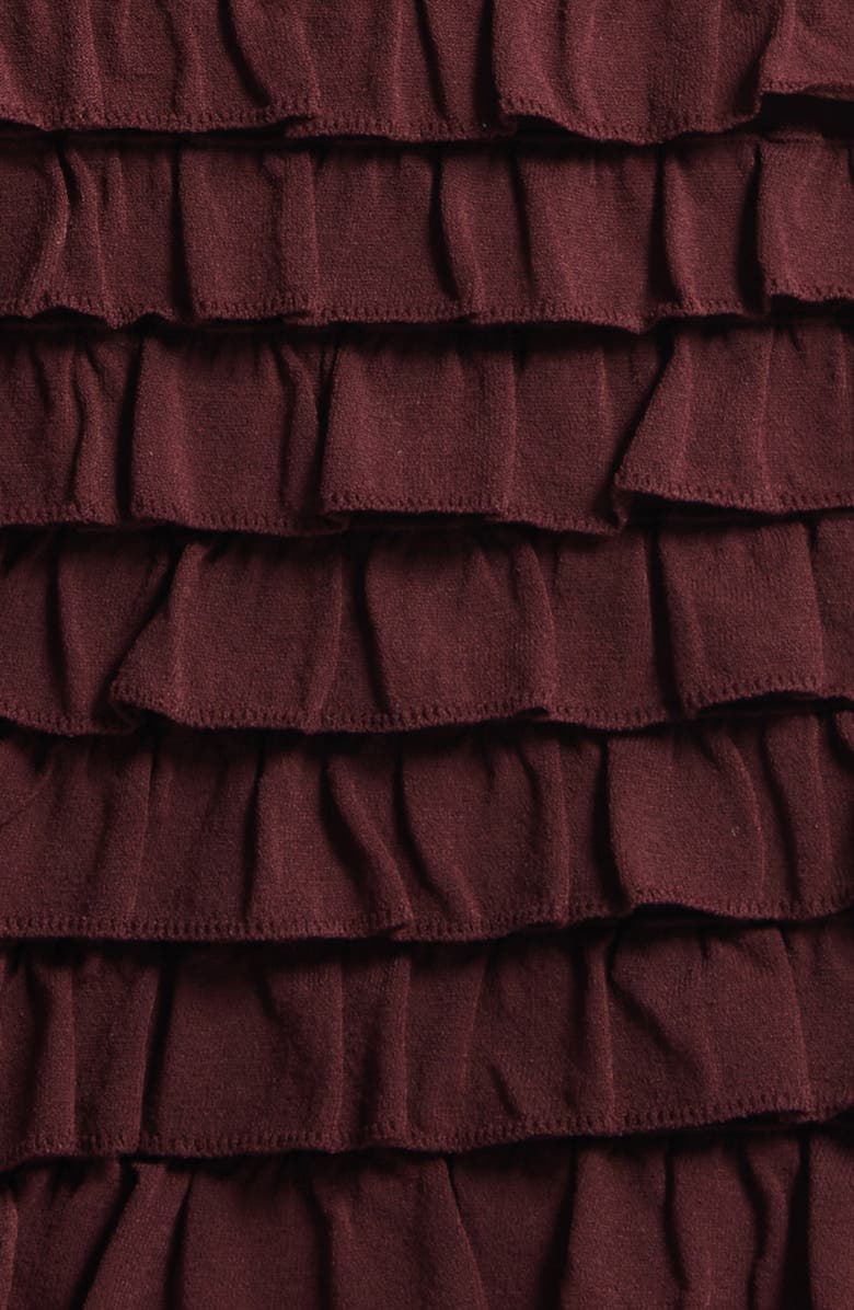 Ulla Johnson Mimi Ruffle Midi Skirt, Alternate, color, Claret