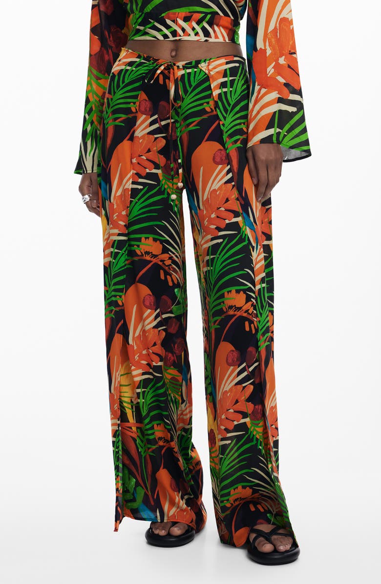 Desigual Wide Leg Cover-Up Pants, Main, color,