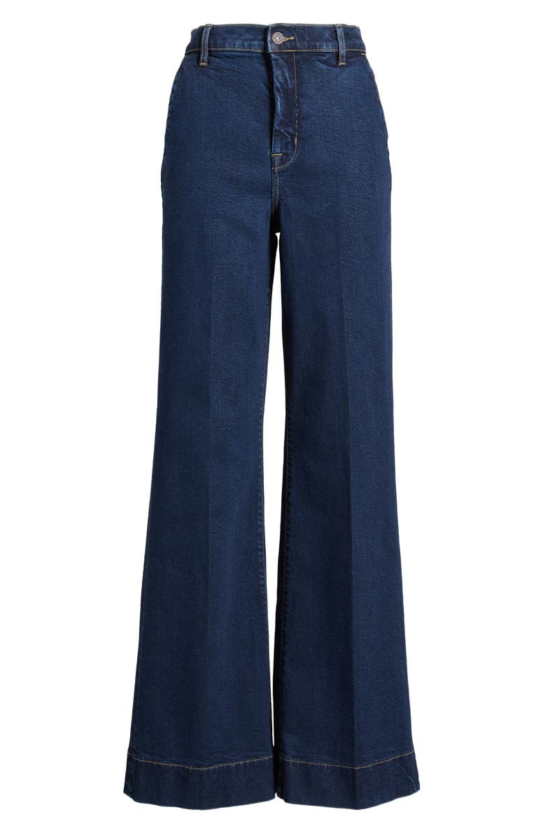 HIDDEN JEANS High Waist Flare Trouser Jeans, Alternate, color, Dark Wash