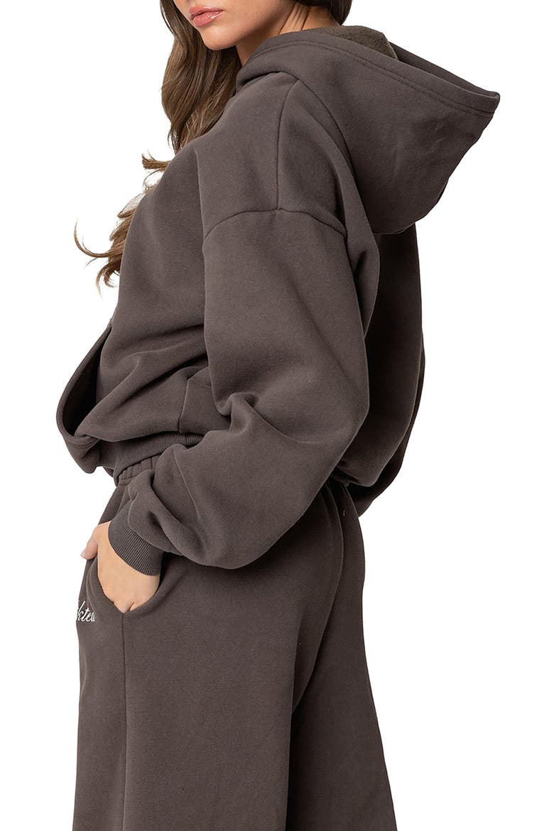 We're Edikted Logo Hoodie, Alternate, color, DARK-GRAY