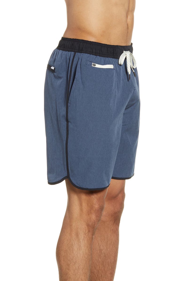 Vuori Banks Shorts, Alternate, color, Azure Linen Texture