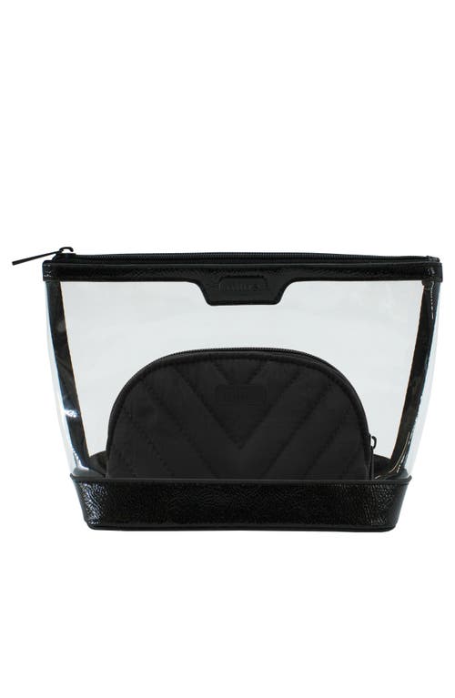 Mytagalongs Glamour 2-in-1 Cosmetics Bags In Black