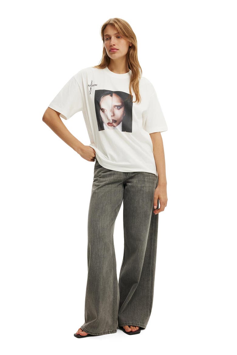 Women's The Lcn Music Boxy Graphic Tee, Alternate, color, Lady Gaga Mayhem  Vintage