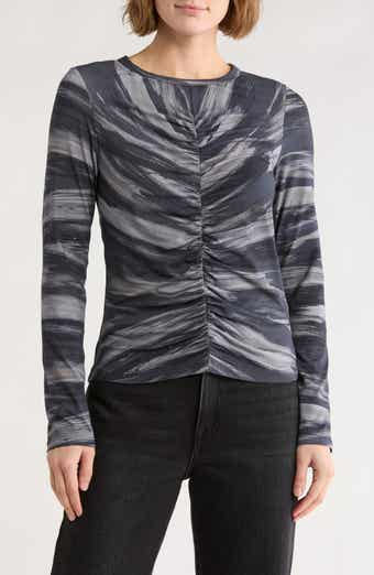 rag & bone Lucy Shirred Long Sleeve Top