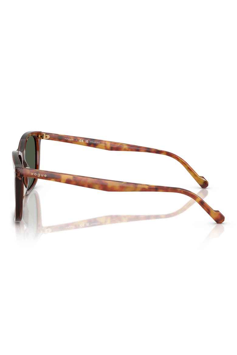 57mm Pillow Sunglasses, Alternate, color, TRANSPARENT BROWN