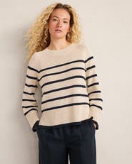 Haven Well Within Organic Cotton Linen Stripe Crewneck