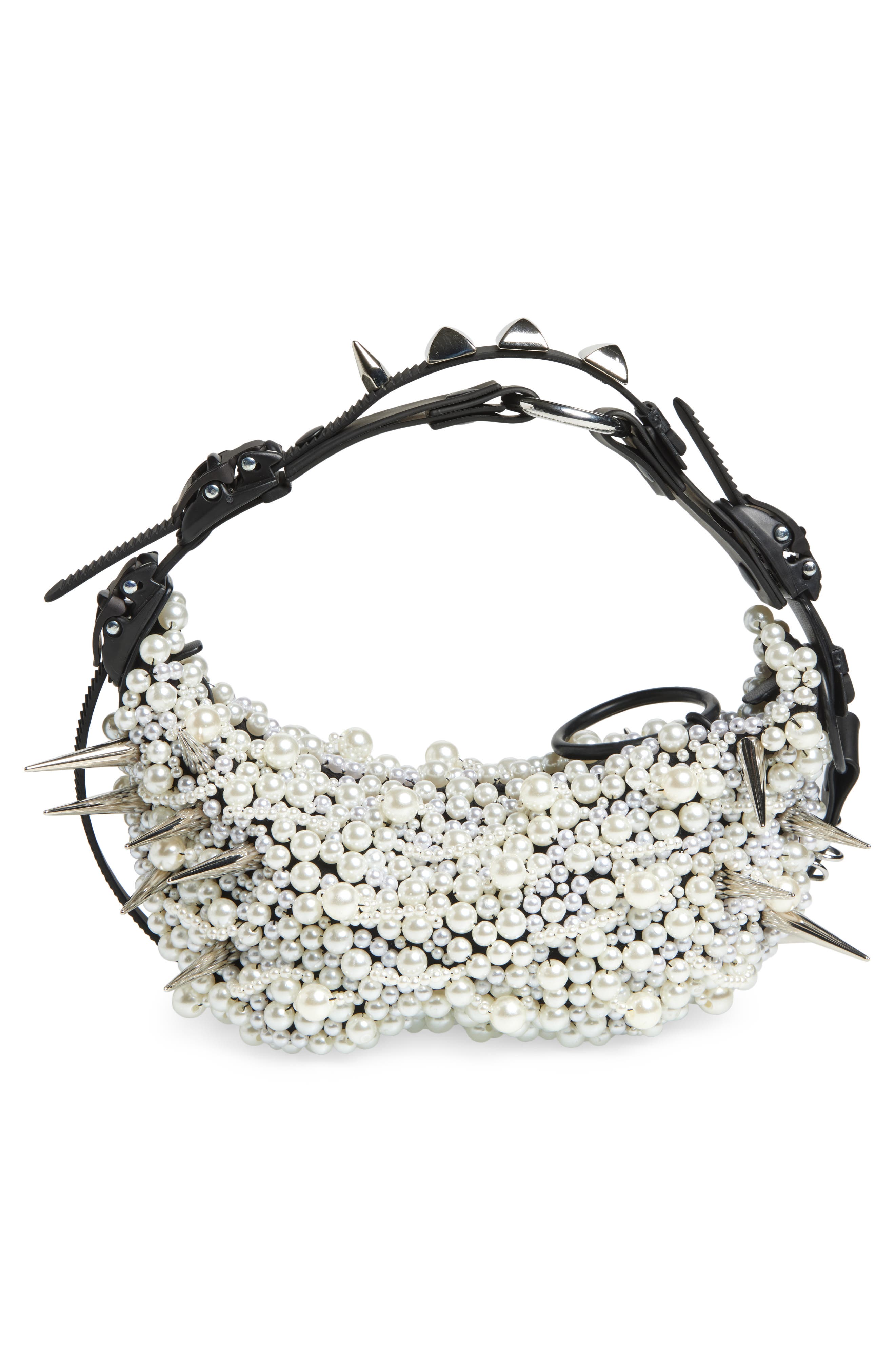 Junya Watanabe x Innerraum Half Moon Faux Leather Shoulder Bag, Alternate, color, 