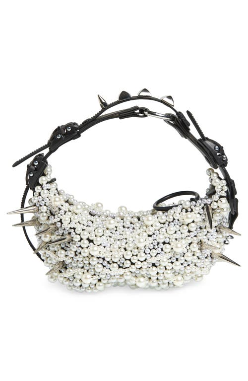 JUNYA WATANABE JUNYA WATANABE X INNERRAUM HALF MOON FAUX LEATHER SHOULDER BAG