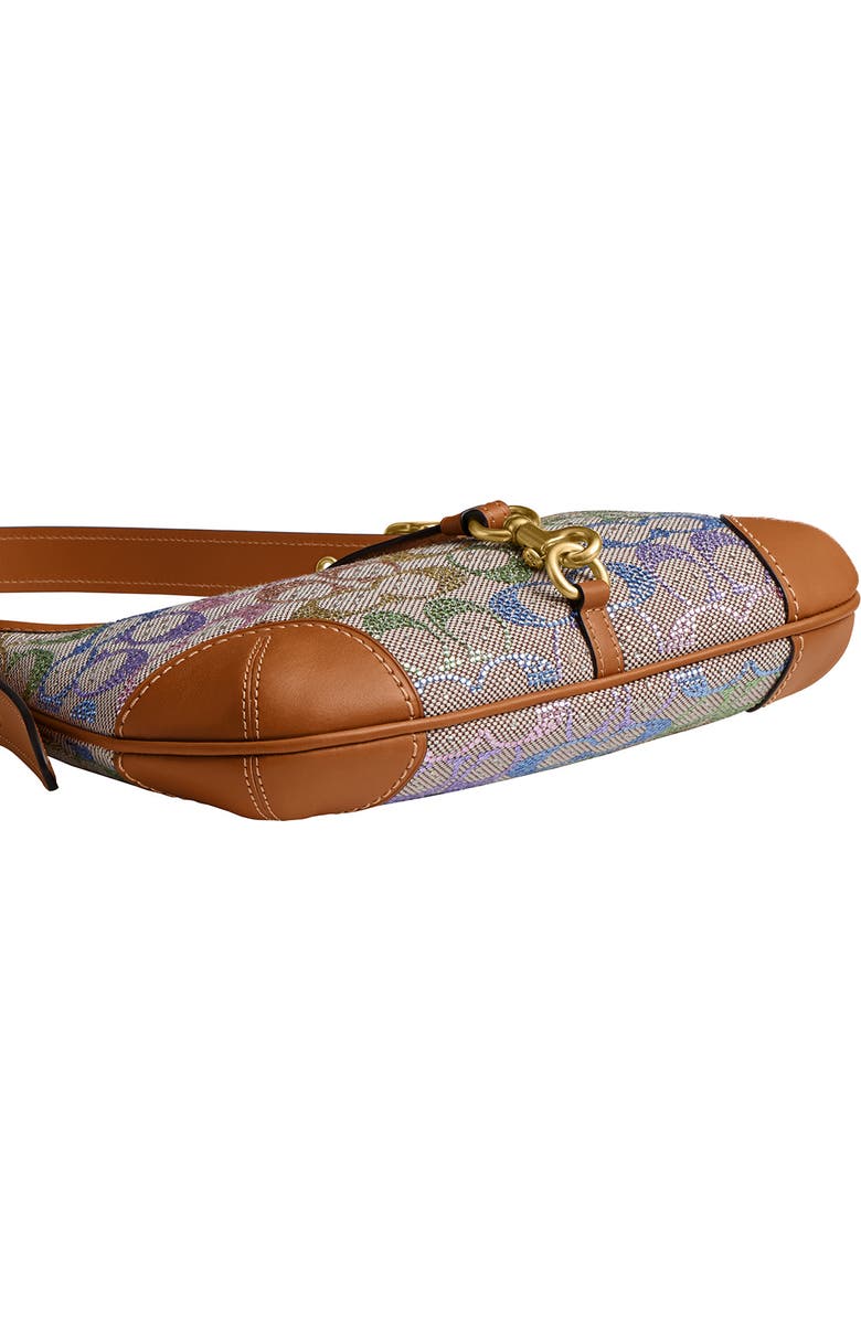 COACH Hamptons Signature Crystal Jacquard Hobo Bag, Alternate, color, B4/ Rainbow Multi