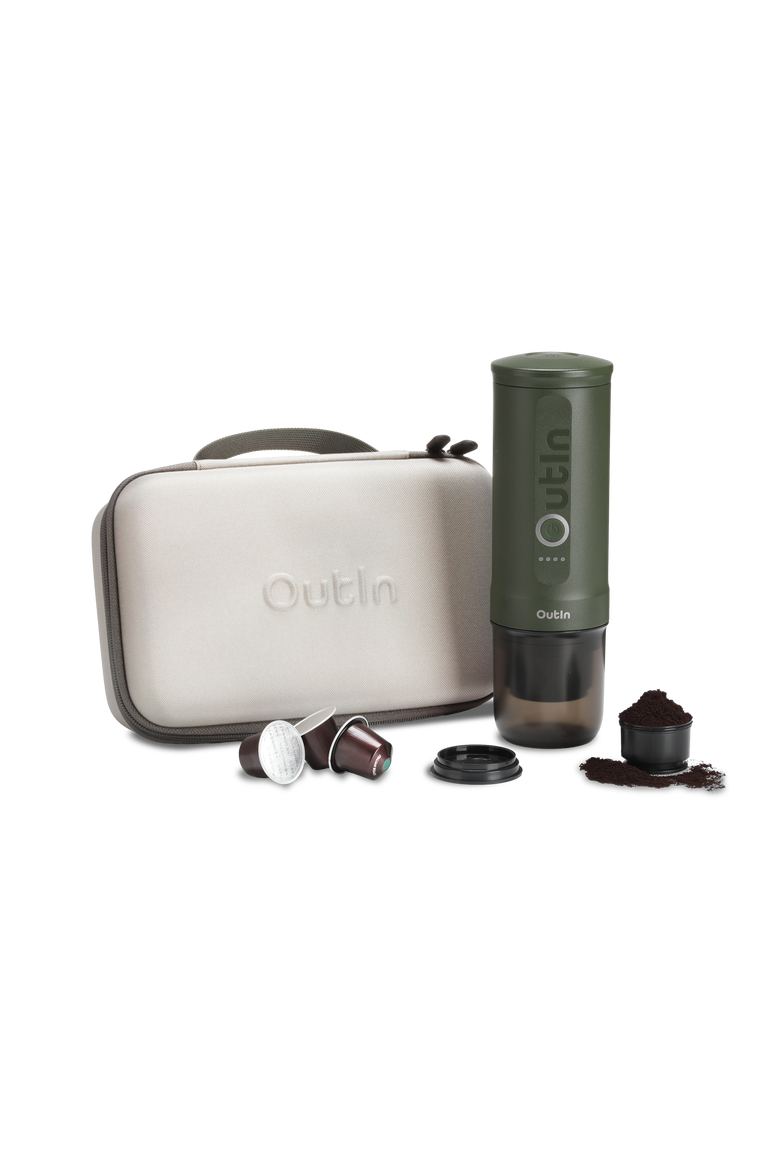 Nano Portable Electric Espresso Machine Travel Kit, Alternate, color, Forest Green