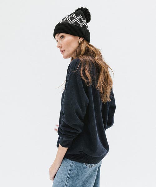 Gigi Pip Elio Pom Beanie In Black