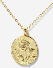 Little Sky Stone Gold Birth Flower Necklace