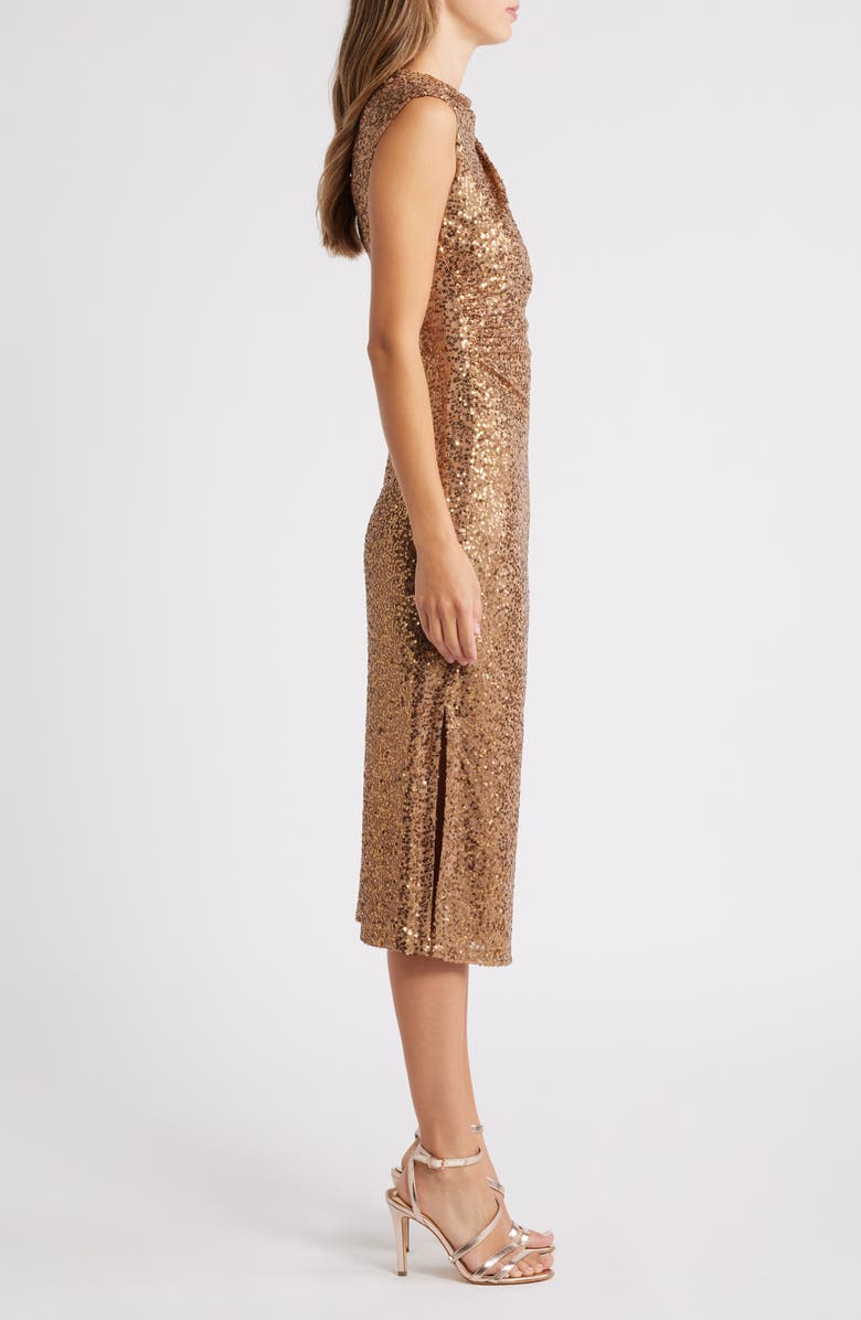 Anne Klein Sequin Sleeveless Midi Dress, Alternate, color,