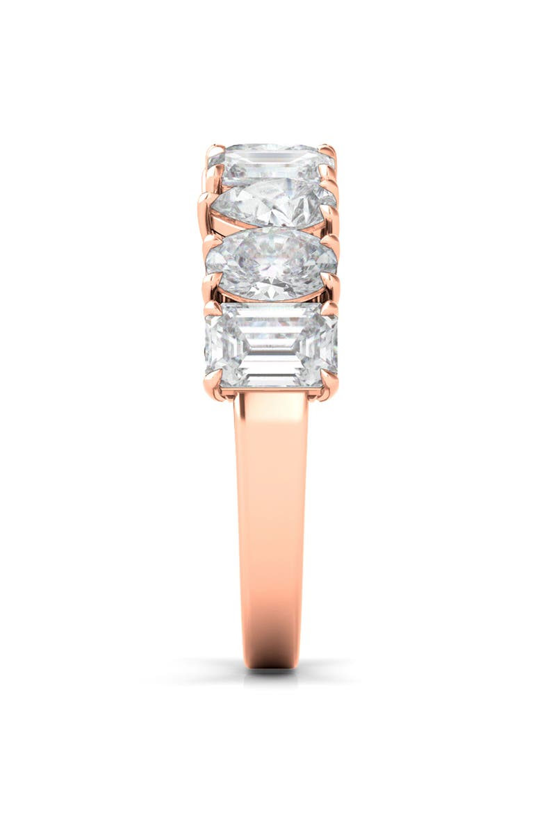 Pear, Oval & Emerald Cut Lab Created Diamond Half Eternity Ring, Alternate, color, ROSE GOLD