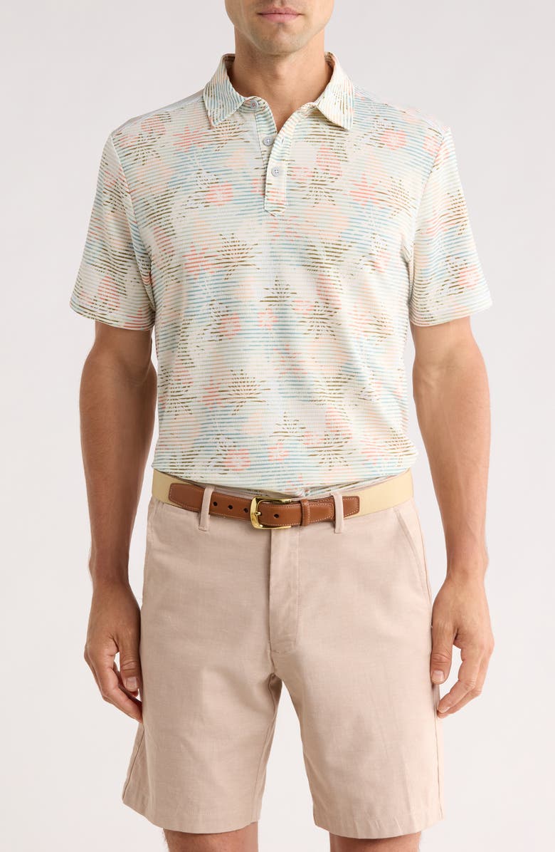 Tommy Bahama Costa Wave Palm Azul Seersucker Stripe IslandZone<sup>®</sup> Polo, Main, color, Light Rosemary