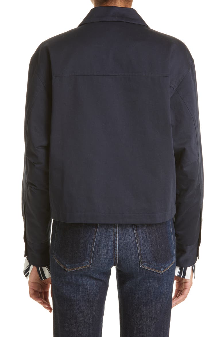 Jessie Cotton Shirt Jacket, Alternate, color, NAVY