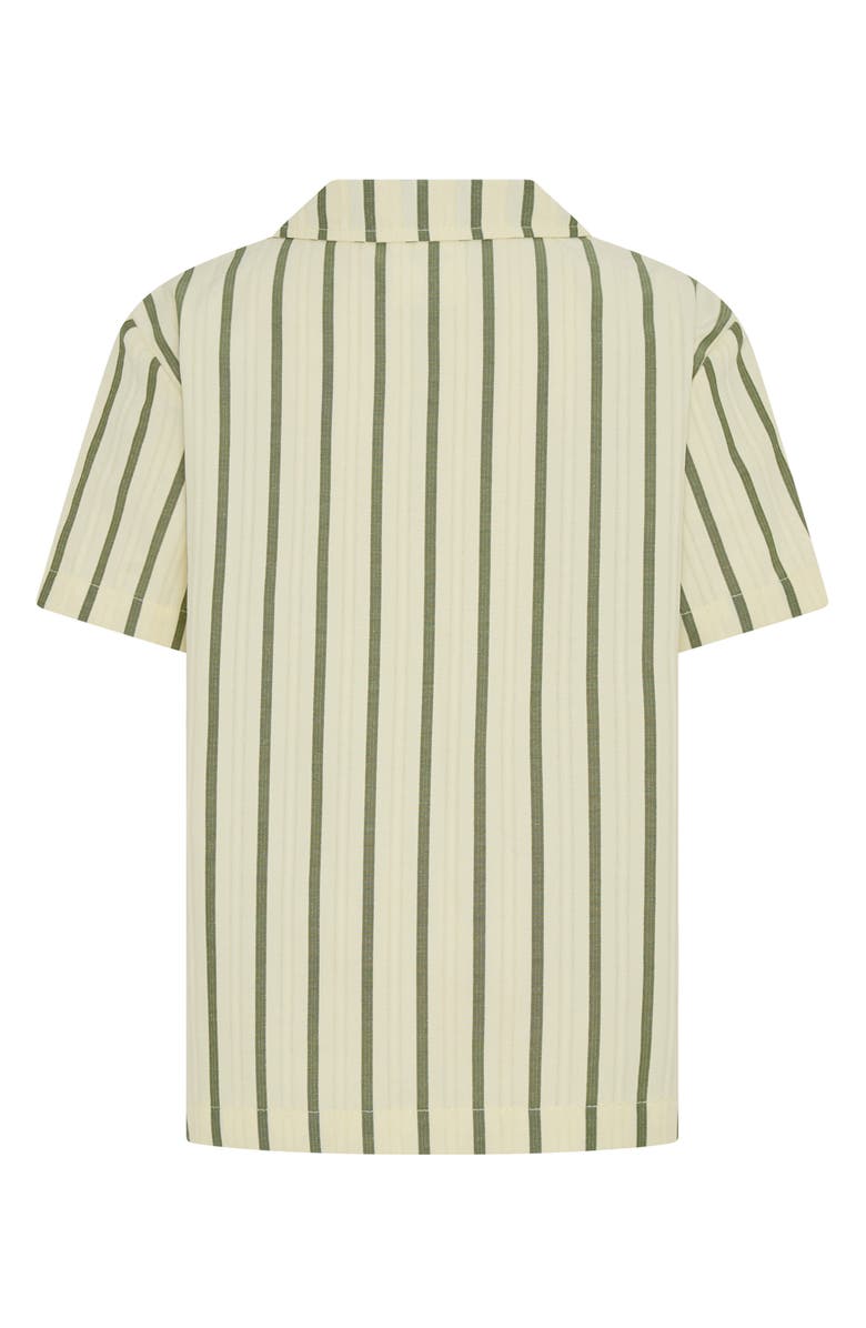TINY TRIBE Kids' Stripe Polo, Alternate, color, Cream