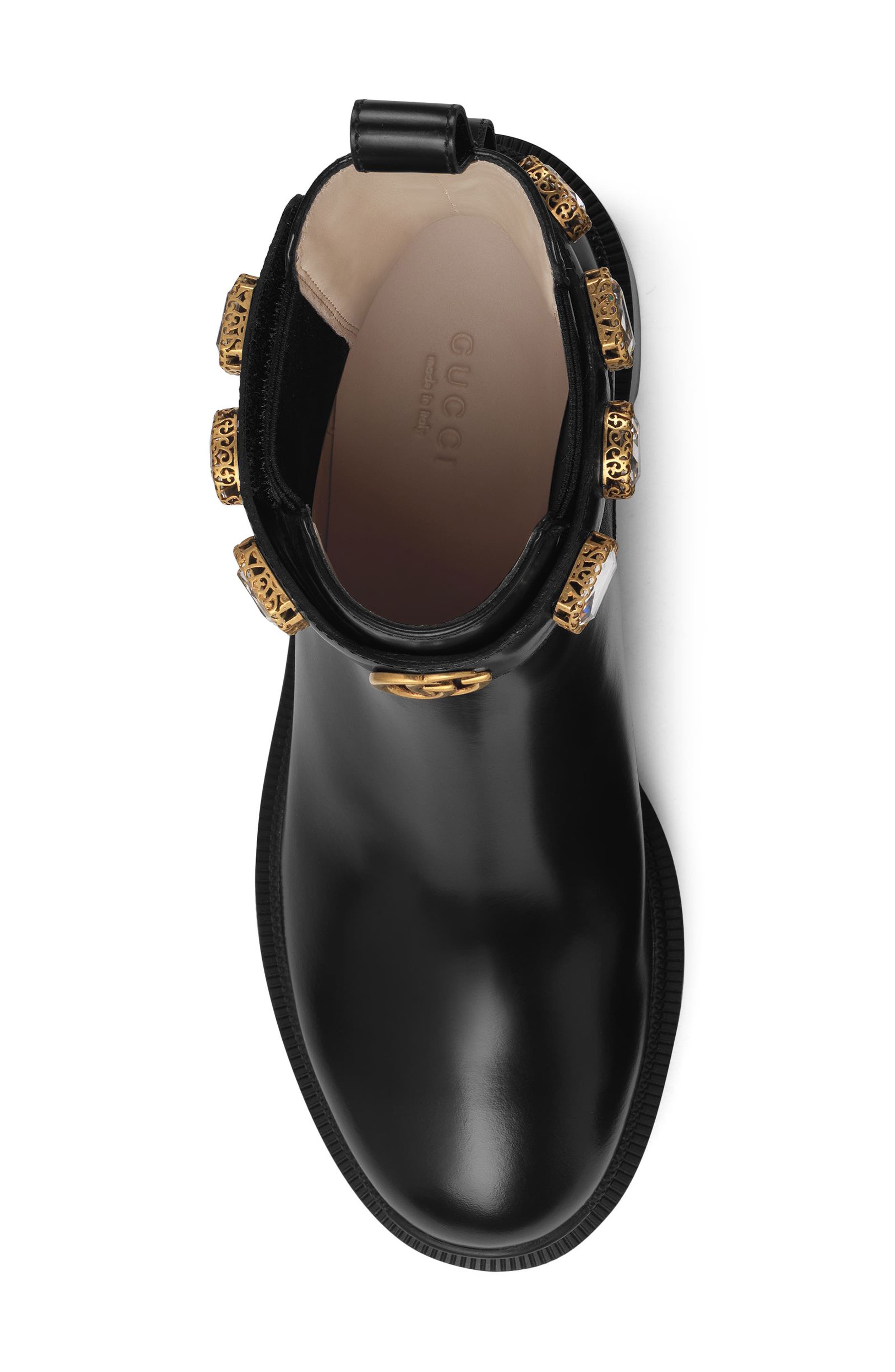 Gucci Trip Jewel Strap Bootie, Alternate, color, 