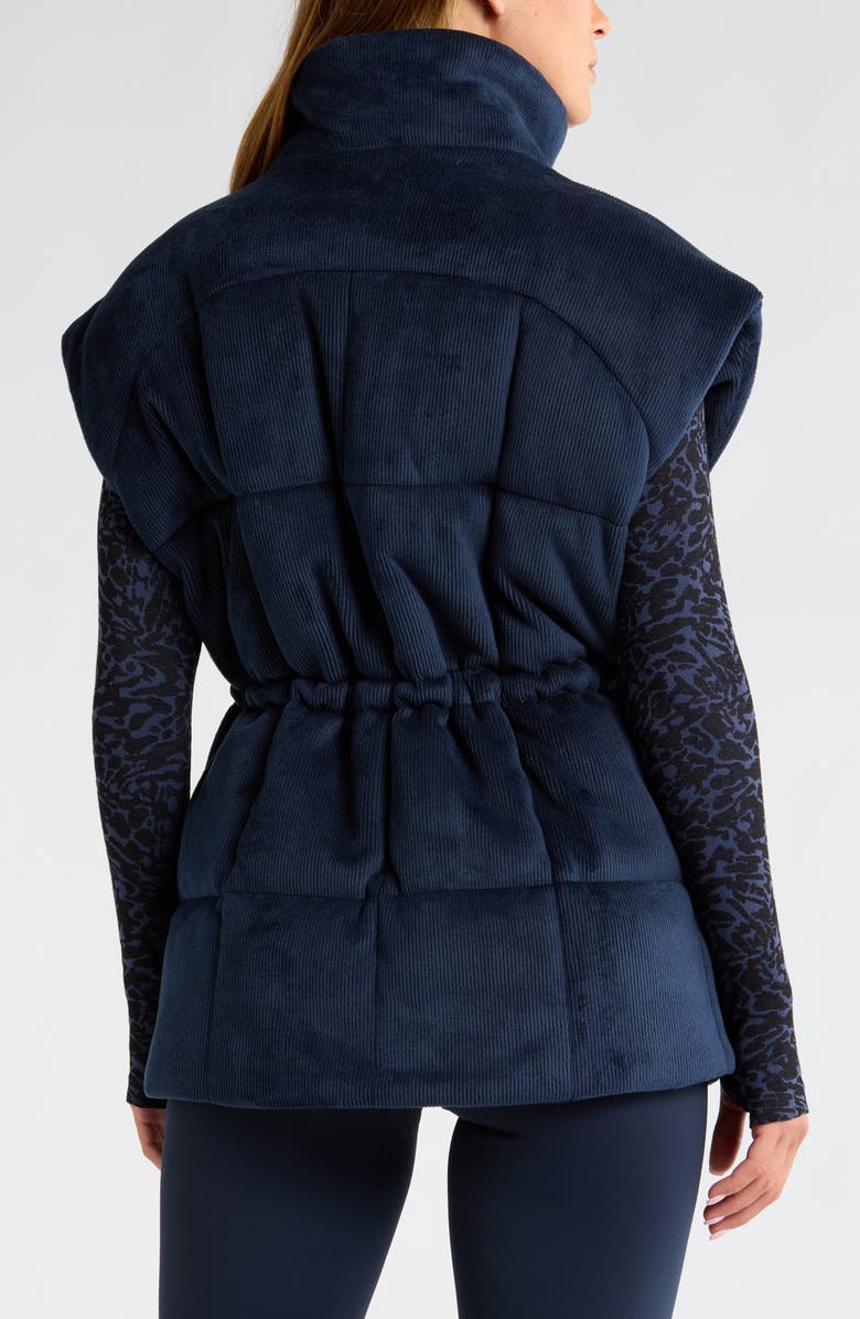 Zella Corduroy Puffer Vest, Alternate, color, 
