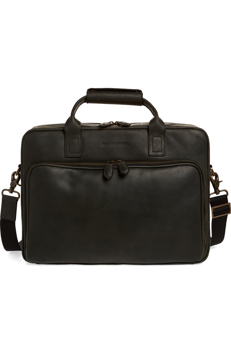Johnston & Murphy Rhodes Leather Briefcase, Main, color,