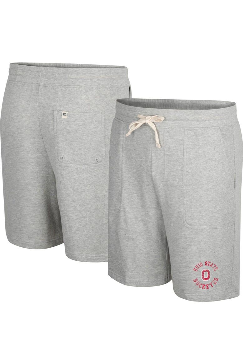 Men's Colosseum Heather Gray Ohio State Buckeyes Love To Hear This Terry Shorts, Main, color, Heather Gray