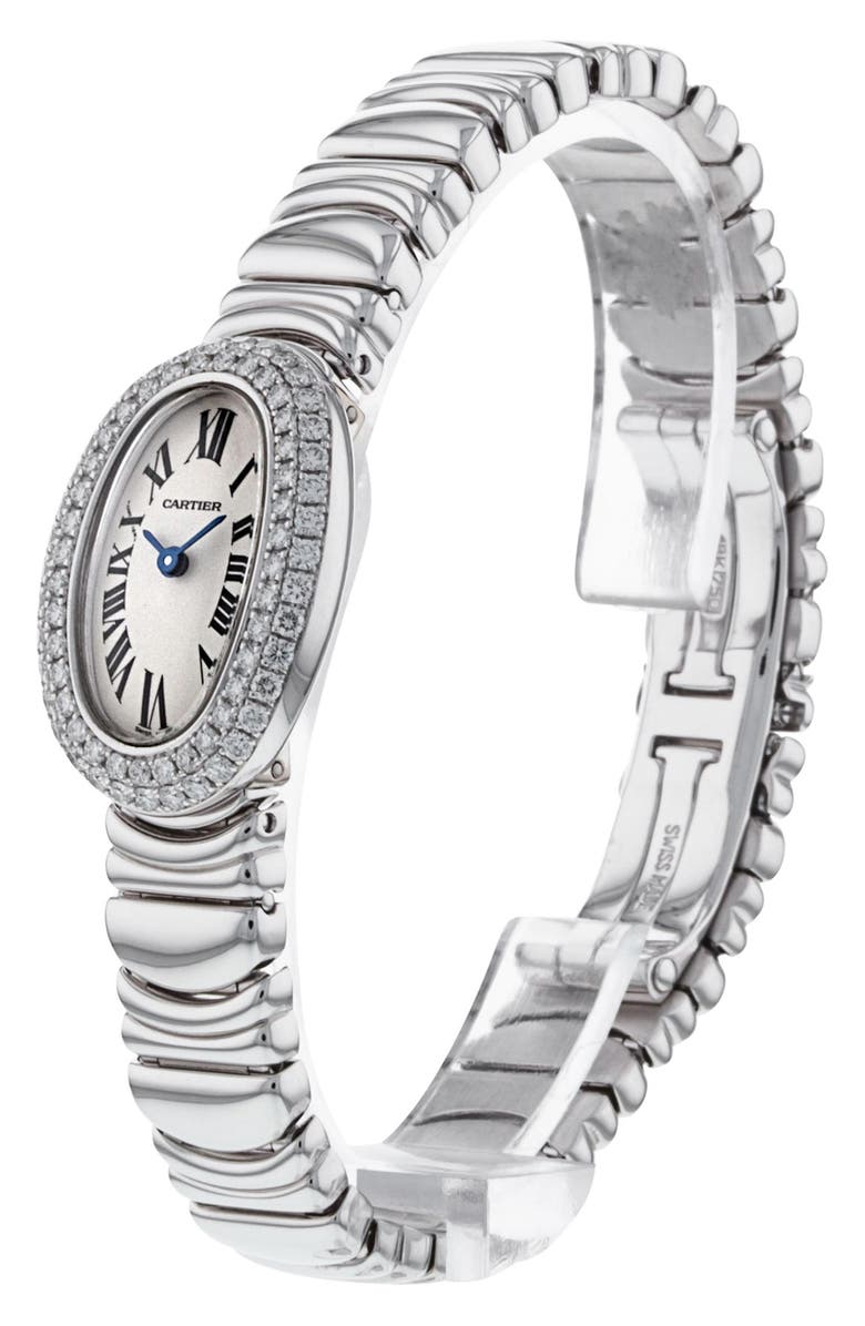 Watchfinder & Co. Cartier Preowned Baignoire Diamond Bracelet Watch, 30mm, Alternate, color, 