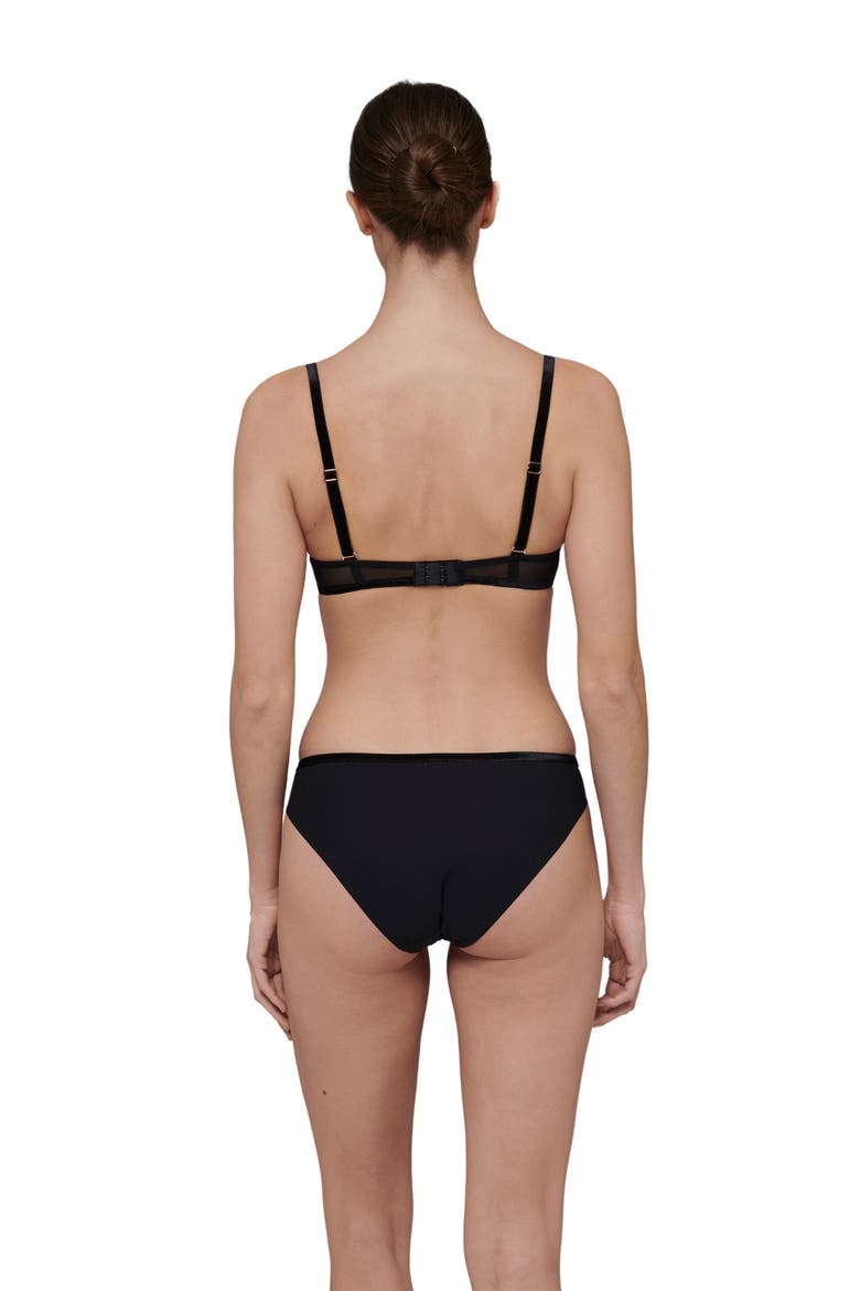 Scenario Lace Front Bikini Briefs, Alternate, color, BLACK