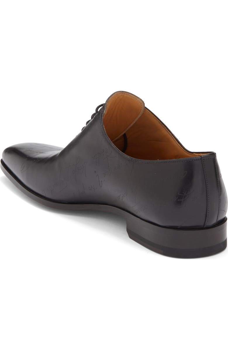 Magnanni Script Plain Toe Oxford, Alternate, color, Black