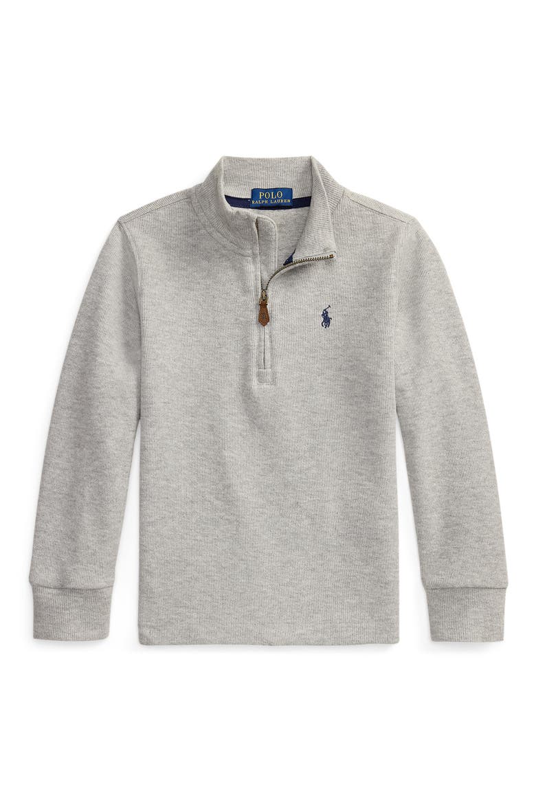 Kids' Estate Quarter Zip Pullover, Main, color, ANDOVER HEATHER