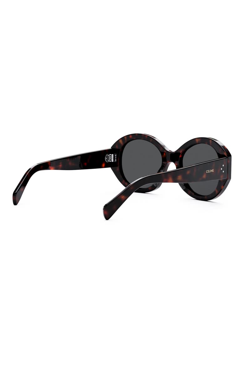Bold 3 Dots 53mm Polarized Gradient Round Sunglasses, Alternate, color, DARK HAVANA / SMOKE