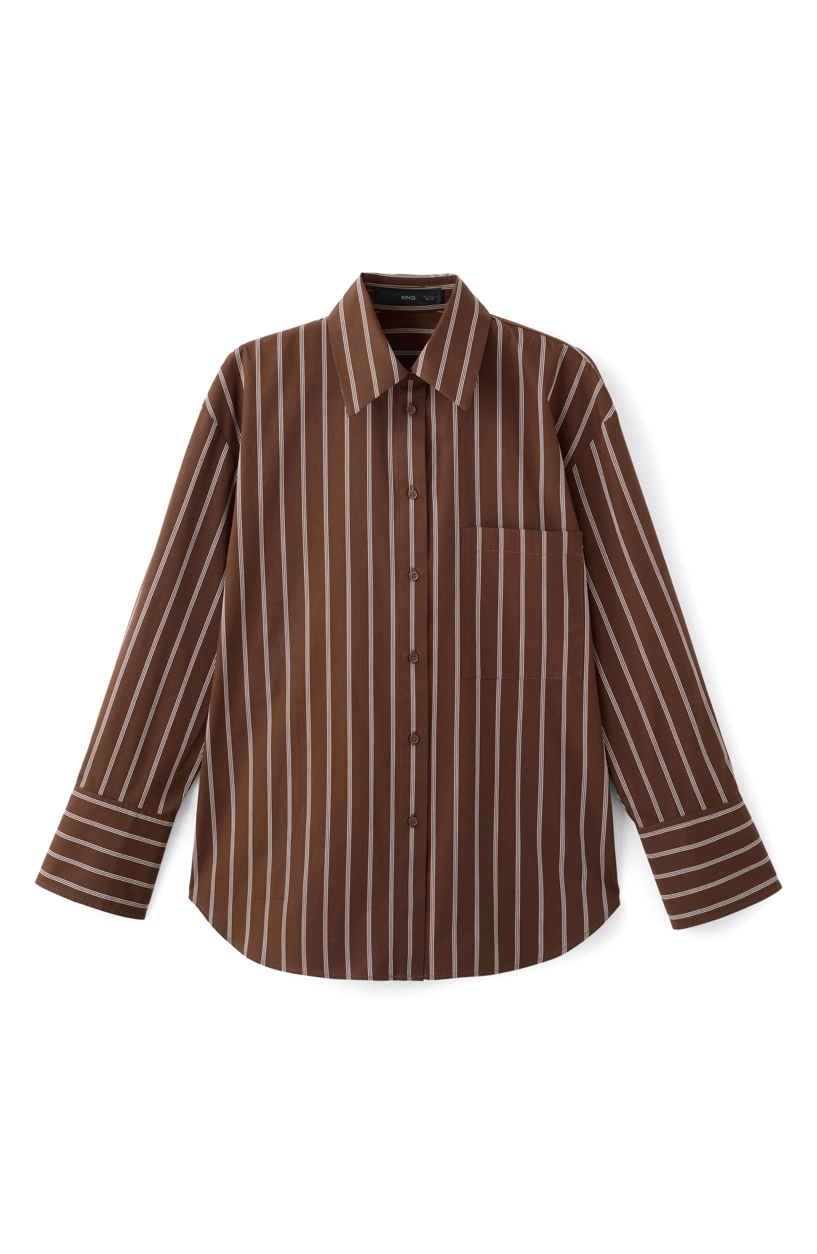 Stripe Cotton Button-Up Shirt