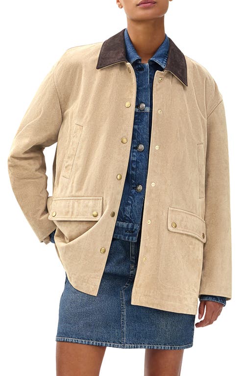 Rag & Bone Cassidy Suede Jacket In Neutral