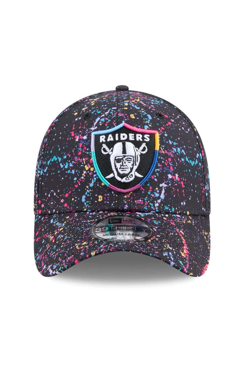 Men's New Era  Black Las Vegas Raiders 2025 NFL Crucial Catch 39THIRTY Flex Hat, Alternate, color, Black