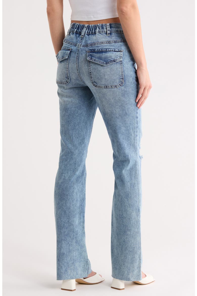 Distressed Bootcut Jeans, Alternate, color, LIGHT WASH
