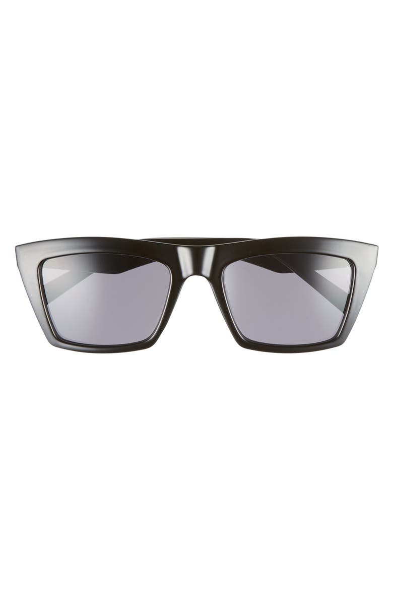 Kamilla 53mm Square Sunglasses, Alternate, color, BLACK/ SOLID SMOKE