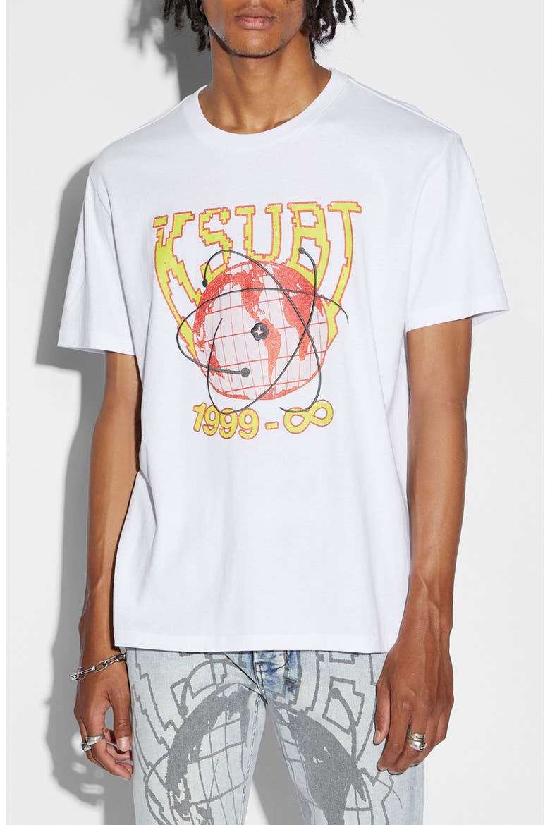 Globe Cycle Kash Cotton Graphic T-Shirt, Main, color, WHITE