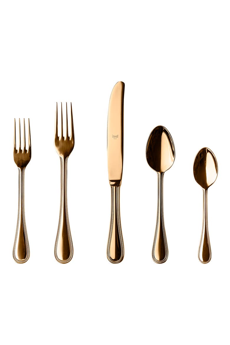 Perla 5-Piece Place Setting, Main, color, GOLD
