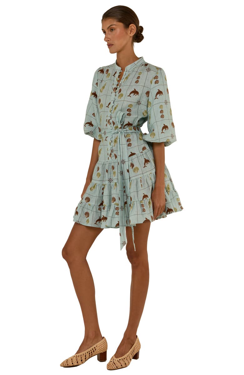 Palm Noosa Ruba Mini Dress, Alternate, color, Seashell Tile